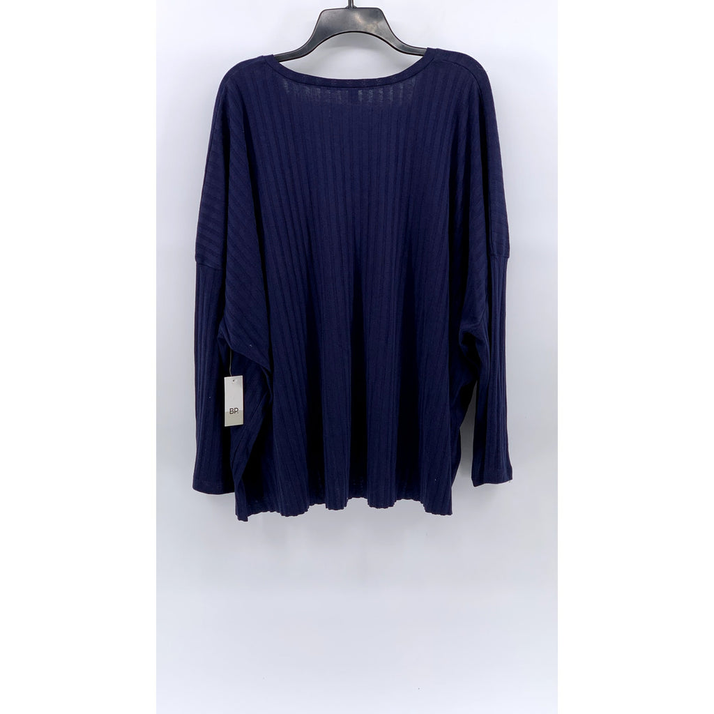 BP. Women's Plus Size Navy Maritime Long Sleeve V-Neck Top SZ 4X