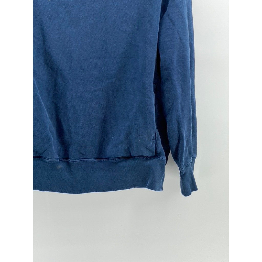 UNBRANDED Women's Dark Blue Solid Casual Pullover Hoodie SZ M