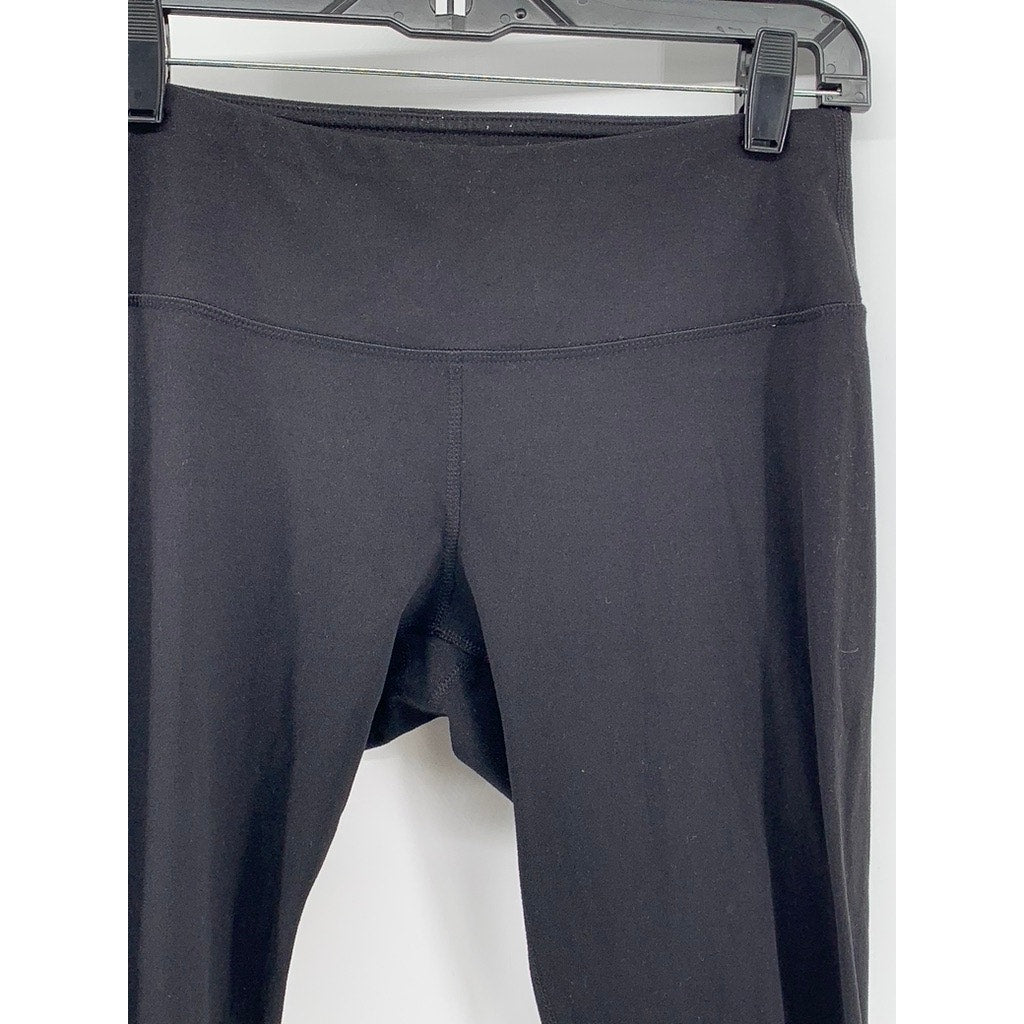 YOGALICIOUS Women's Black Cutout Hem Leggings SZ S