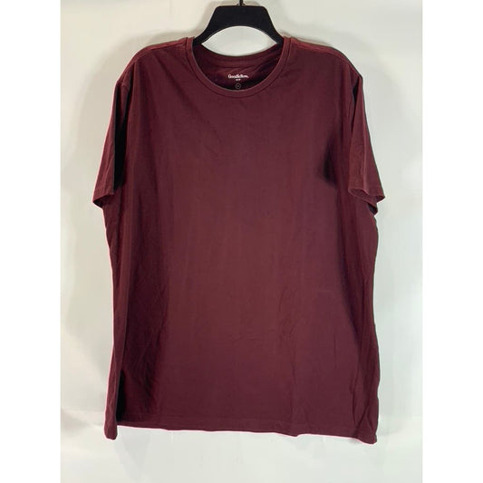 GOODFELLOW & CO Men's Burgundy Crewneck Standard-Fit Lyndale T-Shirt SZ 2XL