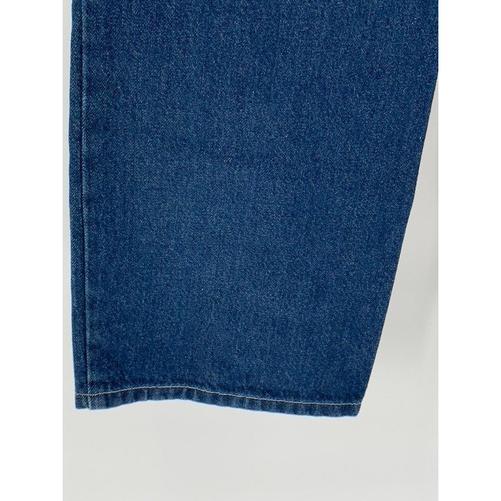 TRIARCHY Women's Blue Denim Mrs. Klieo High-Rise Cargo Baggy Jeans SZ 26