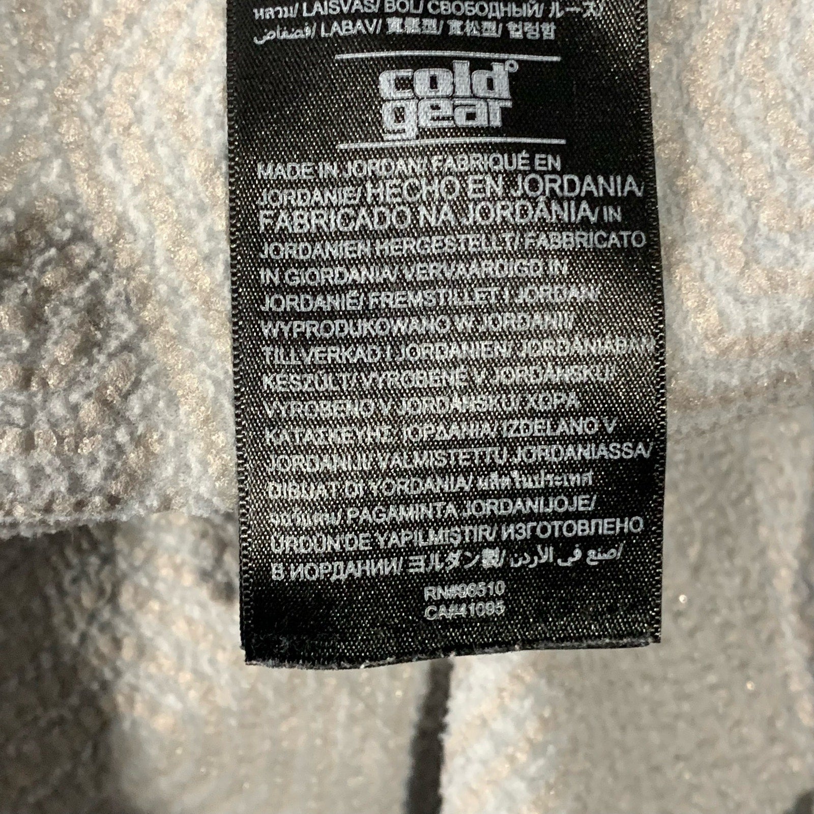 UNDER ARMOUR Men's Gray/Black Steel Goldgear Quarter-Zip Fleece Loose Sweater XL