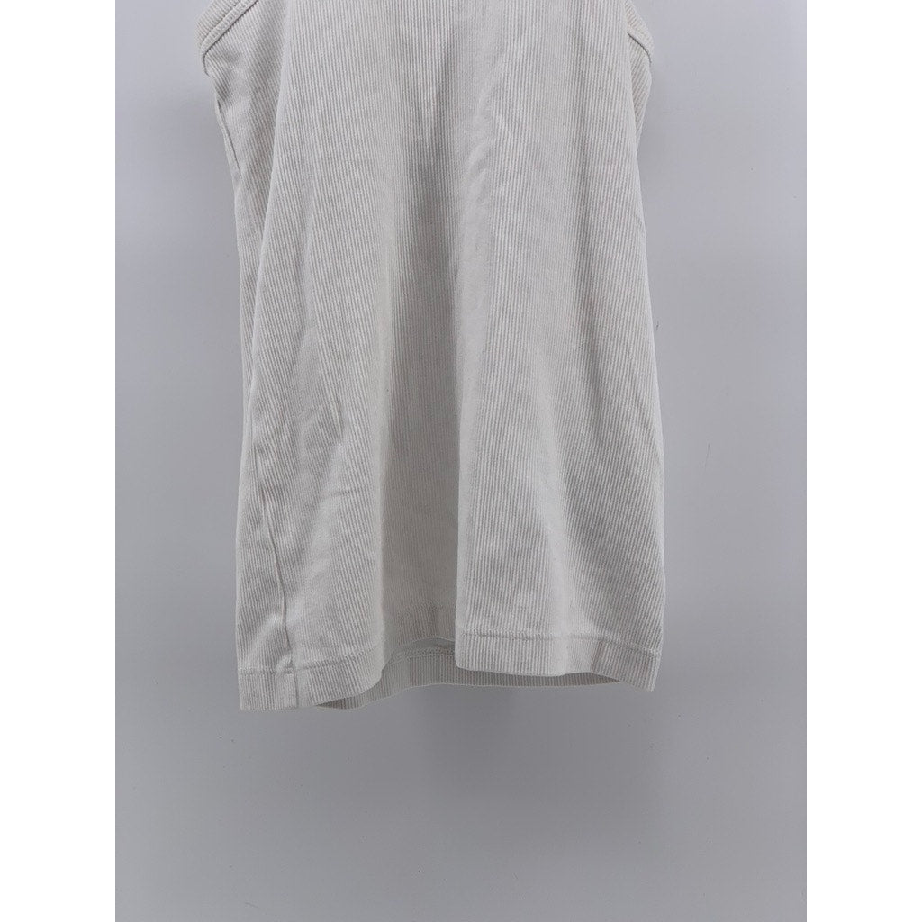 & OTHER STORIES Women's White Solid Crewneck Racerback Casual Tank Top SZ 0