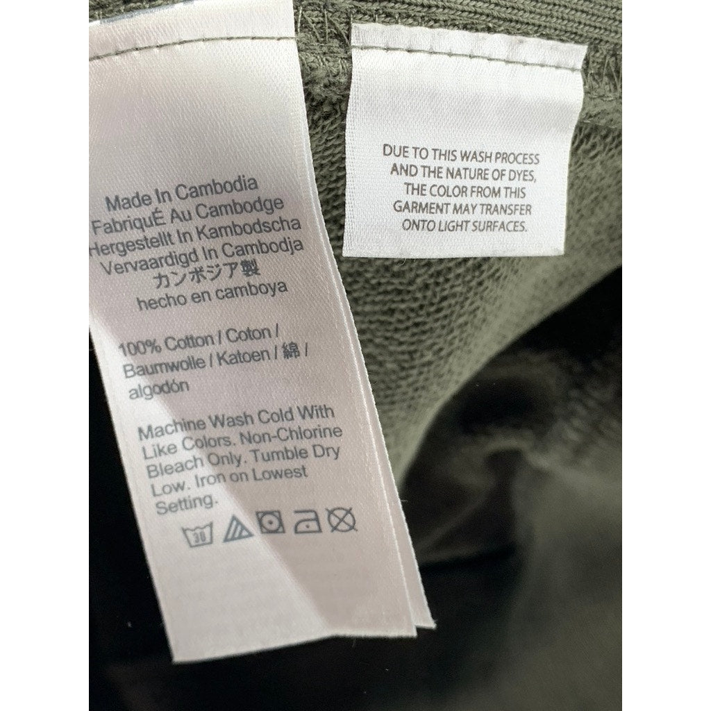 J.CREW Men's Tall Vintage Olive Green Crewneck Long Sleeve Sweatshirt SZ MT