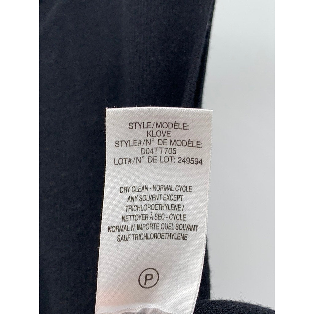 THEYSKENS' THEORY Women's Black Knit Slit Crop Top SZ P