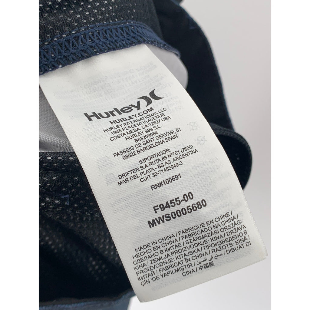 HURLEY Men's Blue Printed Flat Front Stretch Benton Walkshort SZ 29