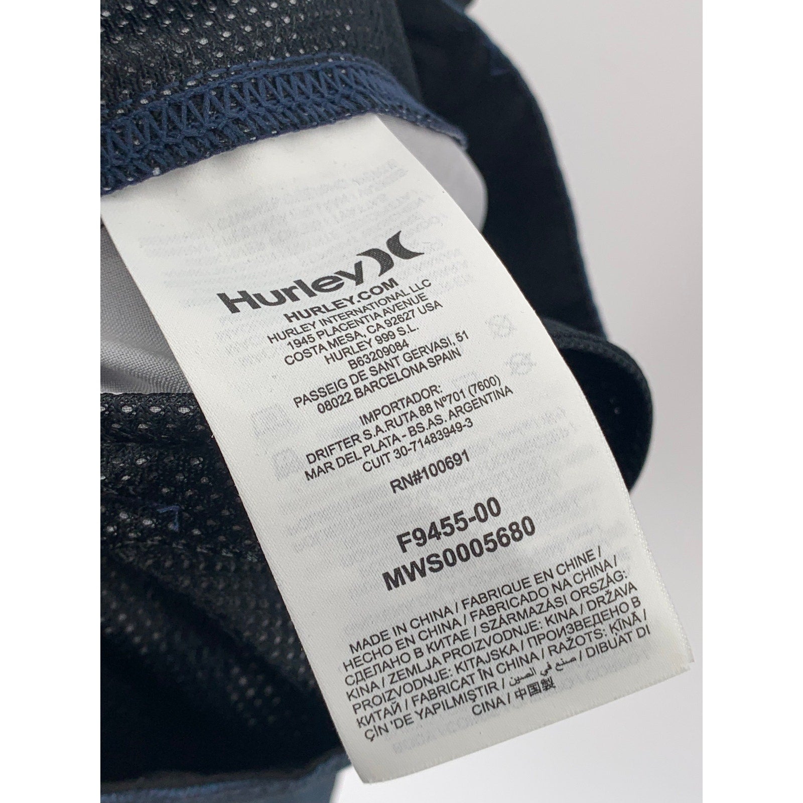 HURLEY Men's Blue Printed Flat Front Stretch Benton Walkshort SZ 29