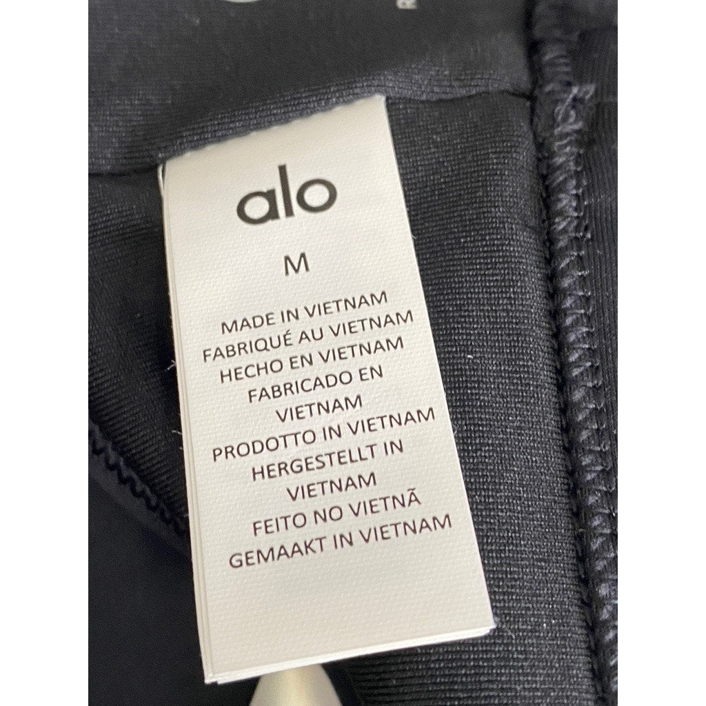 ALO Women's Black Spaghetti Strap Scoop-Neck Sports Bra SZ M