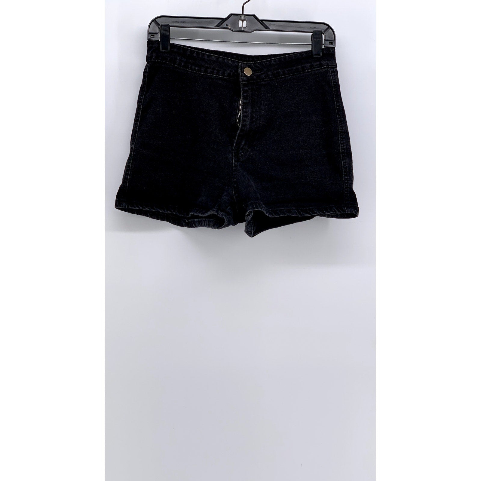 UNBRANDED Women's Black Solid High Rise Shorts  SZ L
