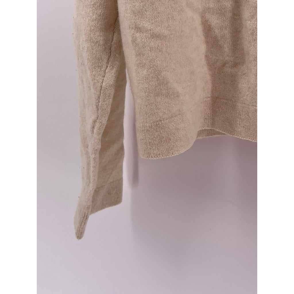 OAK + FORT Black Label Women's Beige Cashmere Button-Up Cardigan SZ XS
