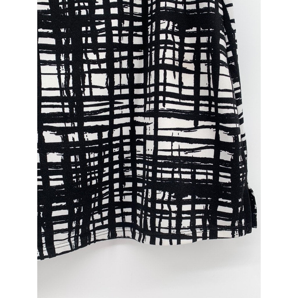 TRANQUILITY Juniors' Black-White Abstract Mini Skirt SZ XL