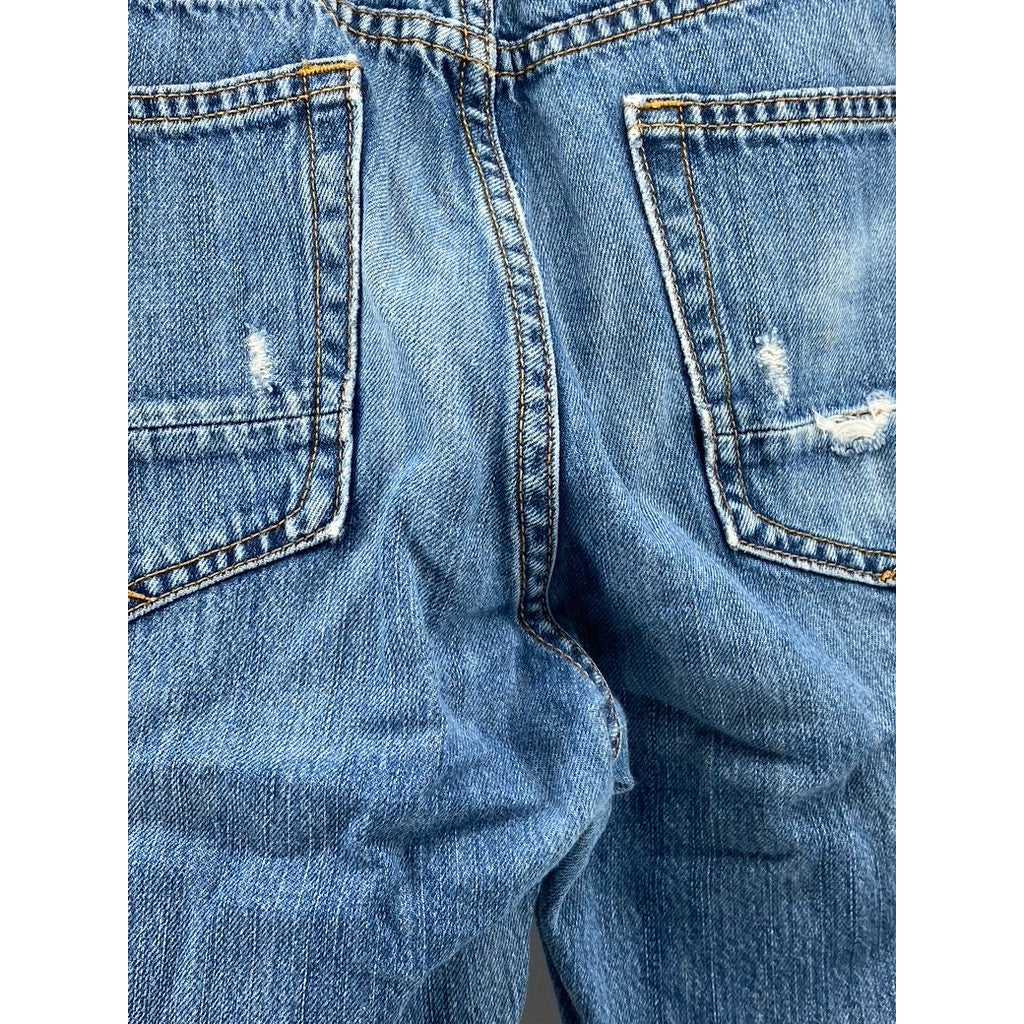 OLD NAVY Men's Light Blue Wash Distressed Slim-Fit Five Pocket Jeans SZ 33X32