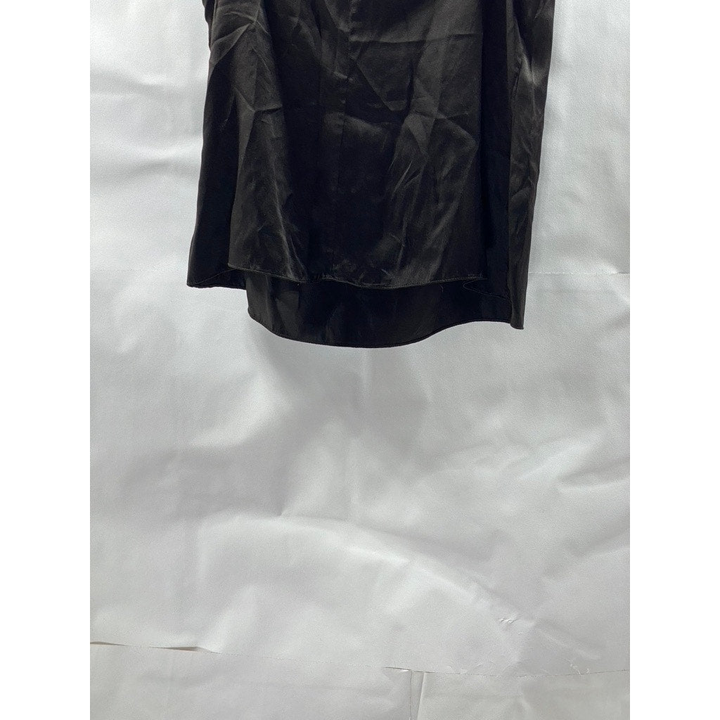 ELIE TAHARI Women's Black Solid V-Neck Spaghetti Strap Cami Top SZ S