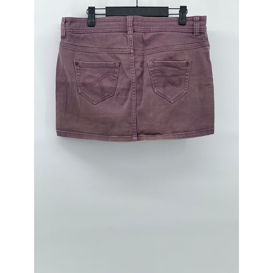 SUBLEVEL Women's Purple Denim Five-Pocket Extra Mini Skirt SZ L
