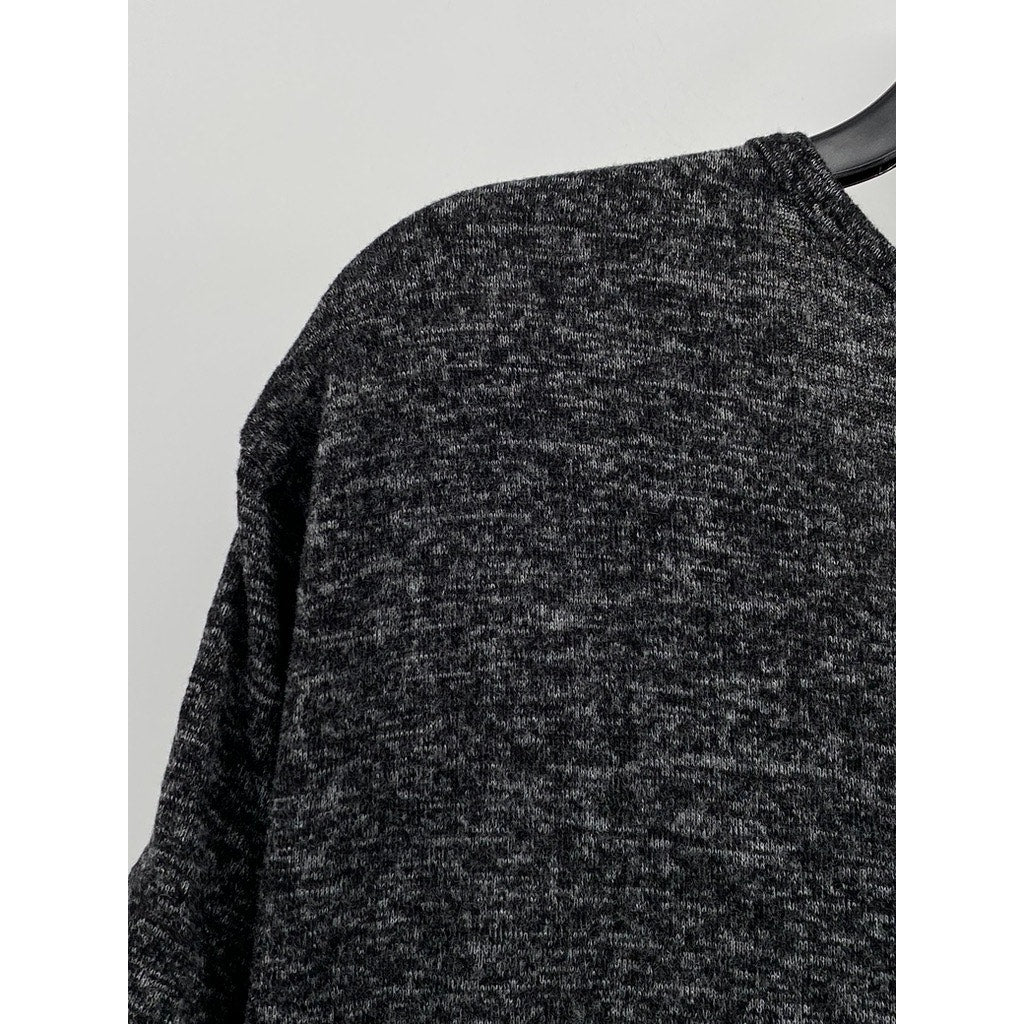 WORKSHOP REPUBLIC CLOTHING Women's Charcoal Heather Short Sleeve Top SZ L
