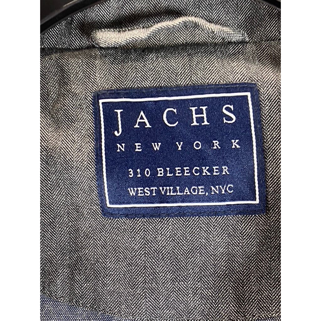 JACHS NEW YORK Men's Gray Herringbone Two-Button Sport Coat SZ L