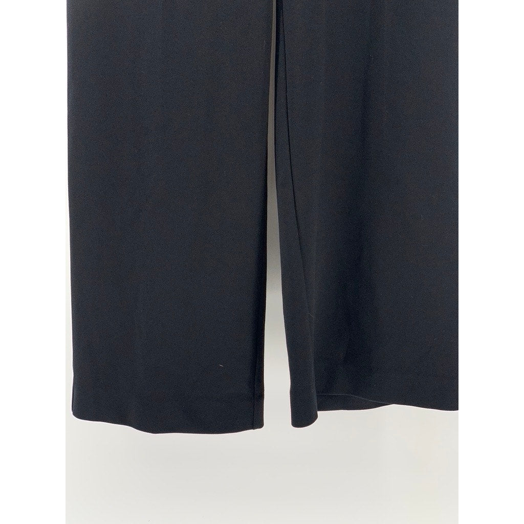 OAK+FORT Women's Black Elastic Waist Wide-Leg Pant SZ XS