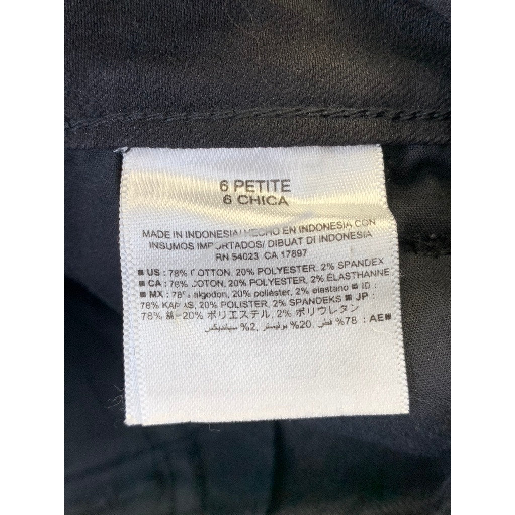 OLD NAVY Women's Petite Black Mid-Rise Super Skinny Jeans SZ 6P