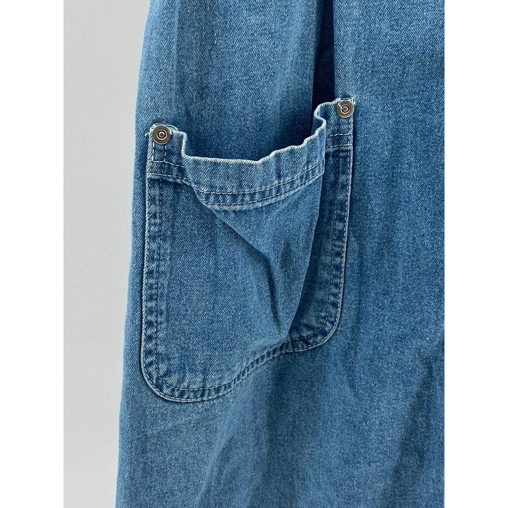 ROUTE 66 ORIGINAL CLOTHING CO Women’s Blue Denim Scoop-Neck Dress SZ 10
