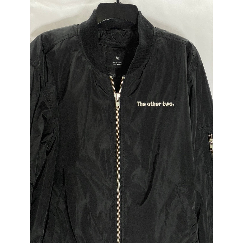 THREADFAST Unisex Adult Black Custom-Made 'The Other Two' Bomber Jacket SZ M