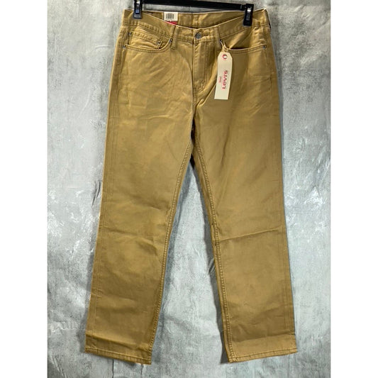 LEVI'S Men's Khaki 514 Straight-Leg Regular-Fit Jeans 34X30