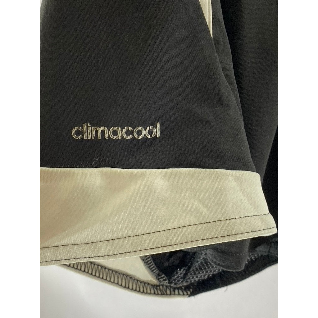 ADIDAS Girls' Black-White Clima Cool Active Shorts SZ S