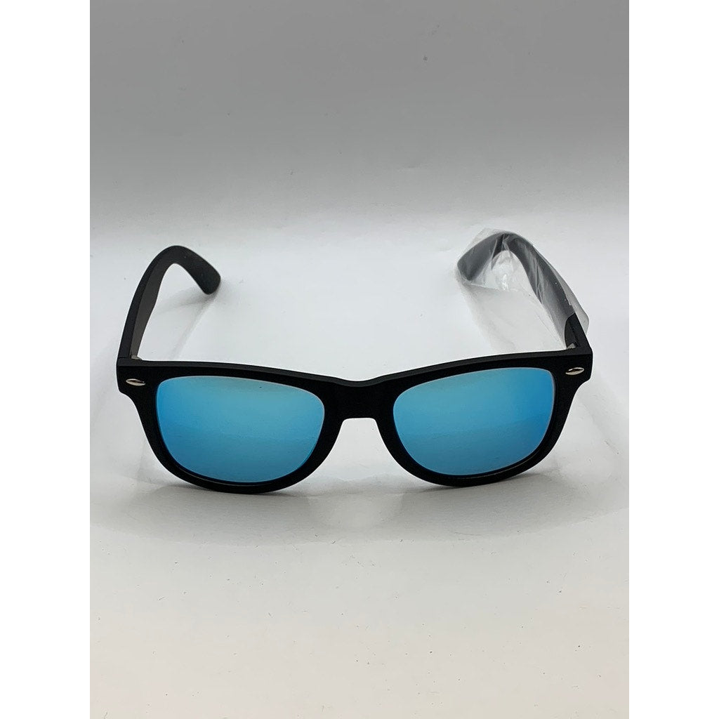 UNBRANDED Men's Black-Blue Polarized Sunglasses