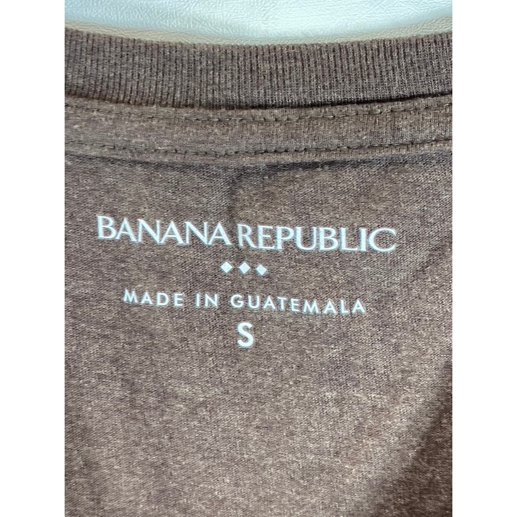 BANANA REPUBLIC Men's Cabin Brown New York Skyline Graphic Crewneck T-Shirt SZ S