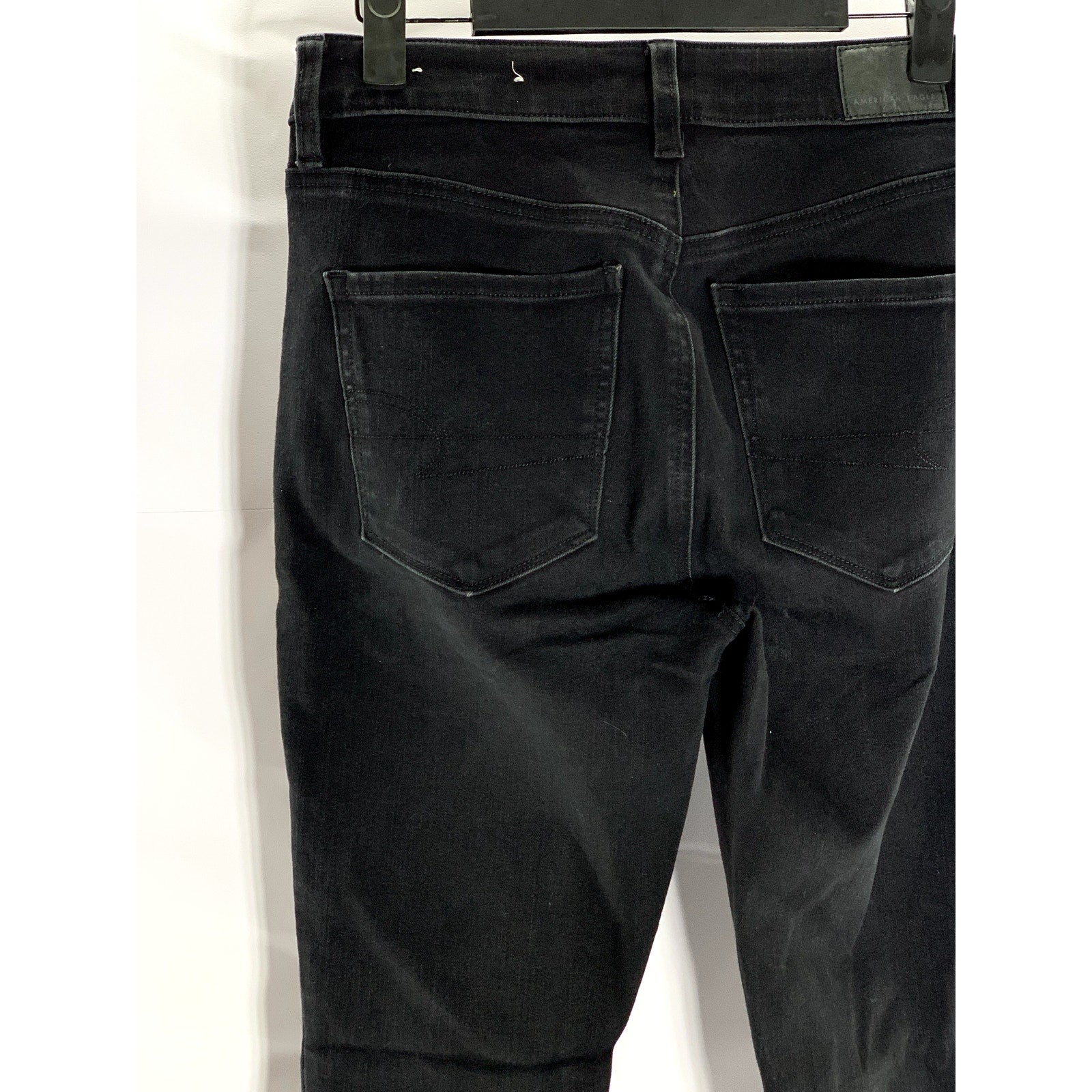 AMERICAN EAGLE Women's Black Solid The Dream Denim Skinny High-Waist Jean SZ 4