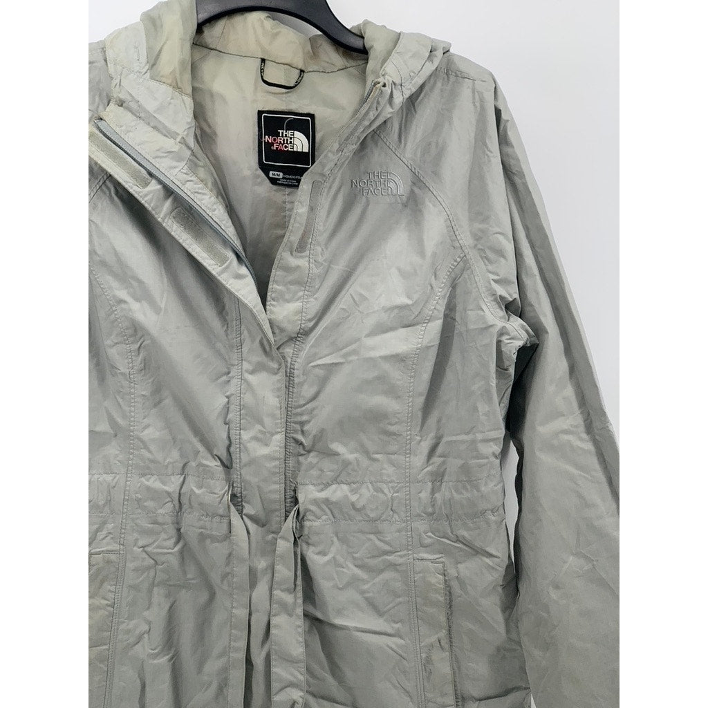 THE NORTH FACE Women's Gray Double Closure Long Sleeve Hooded Trench Coat SZ M