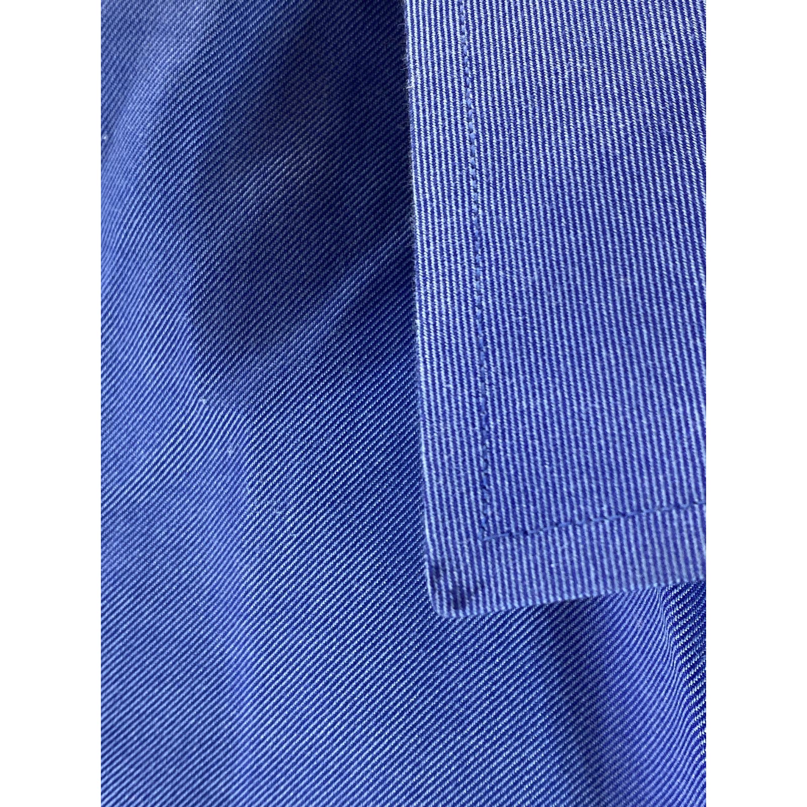 BANANA REPUBLIC Men's Blue Non-Iron Classic-Fit Button-Up Long Sleeve Shirt SZ L