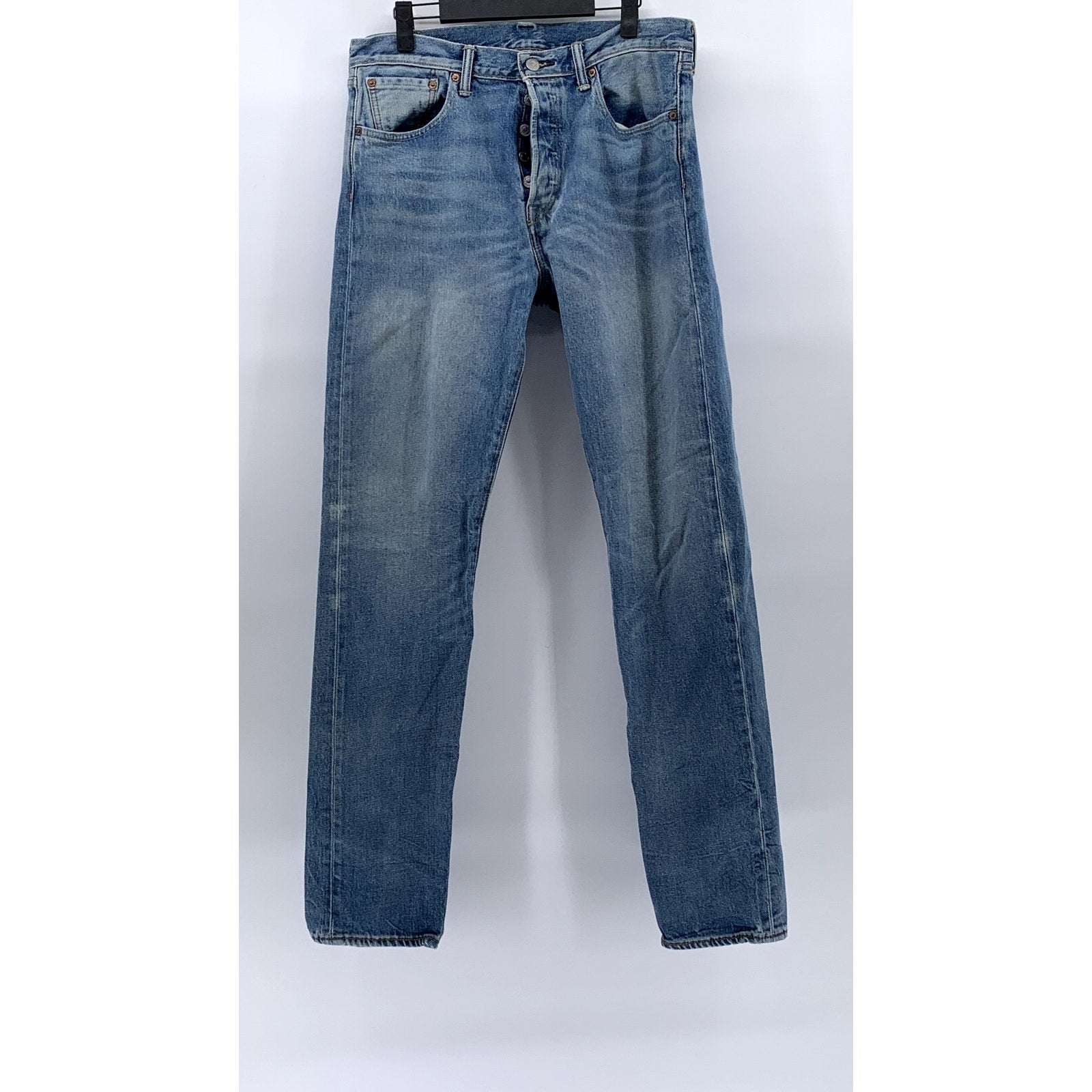 LEVI'S Women's Light Wash Blue Denim Button-Fly 501 CT Jean SZ 33X34