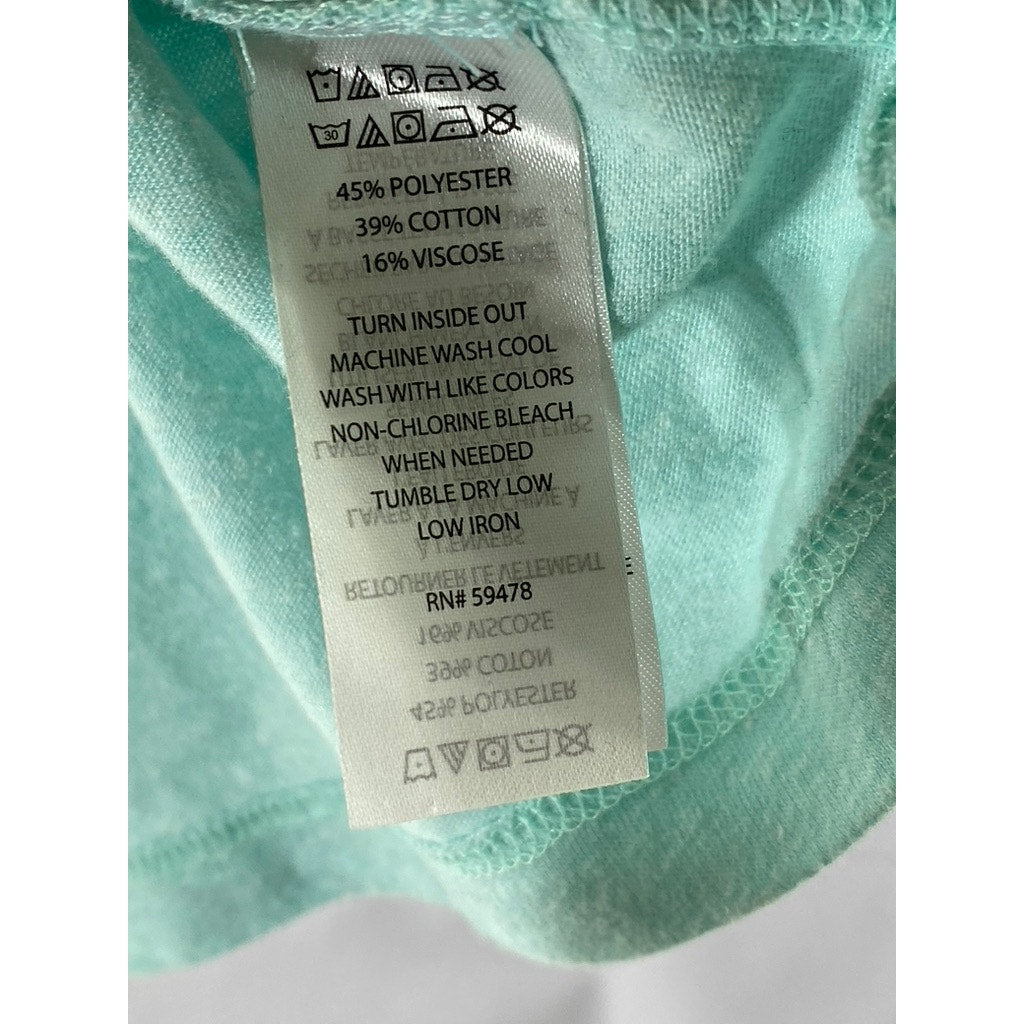 TAHARI Women's Teal Scoop-Neck Racerback Active Tank Top SZ XS