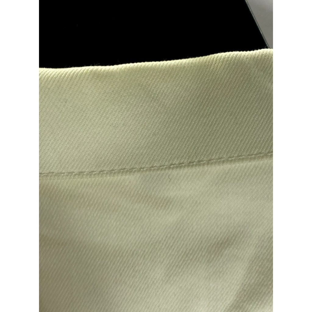 MUJI Women's Cream Washed Denim Patch Pocket Button-Up Long Sleeve Jacket SZ S