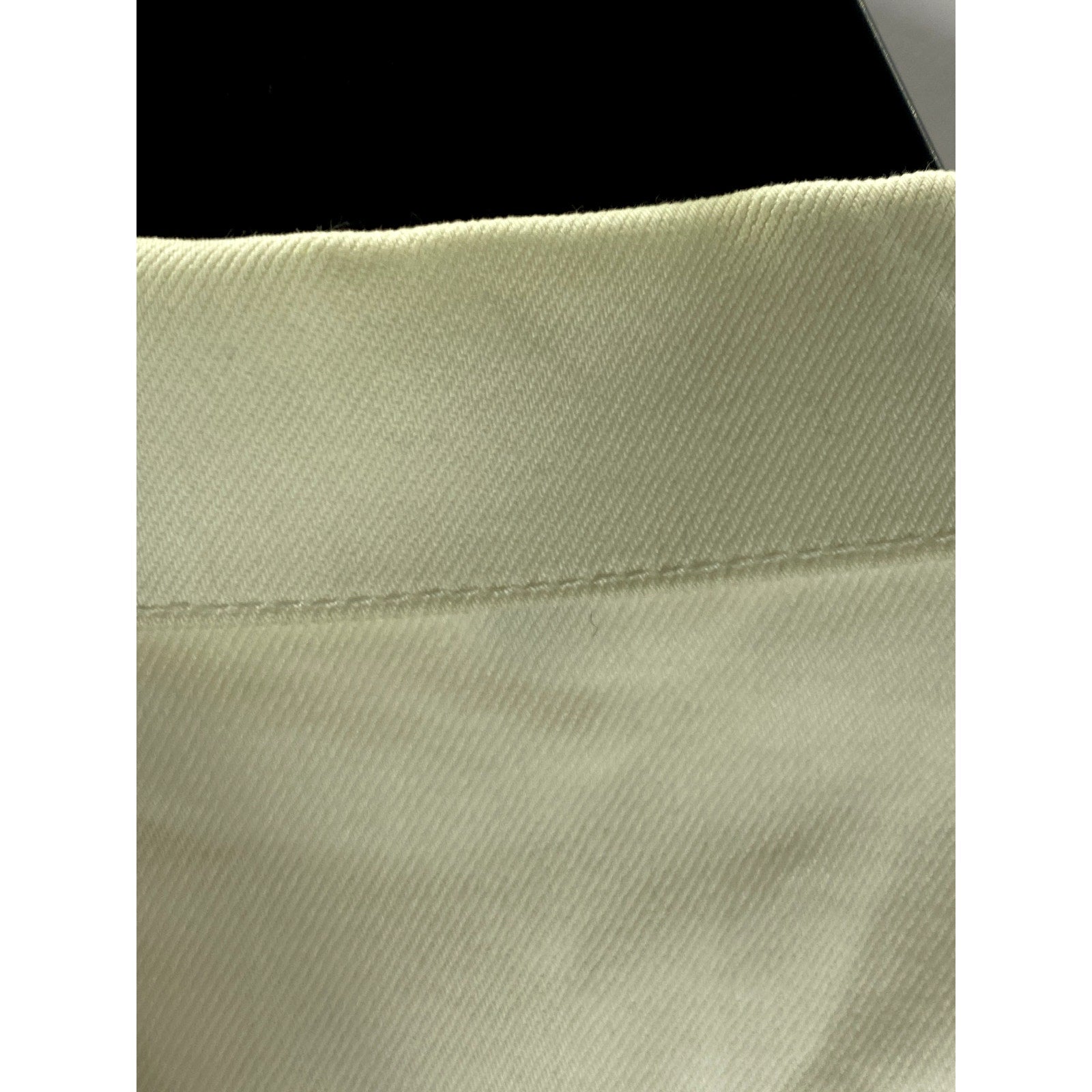 MUJI Women's Cream Washed Denim Patch Pocket Button-Up Long Sleeve Jacket SZ S