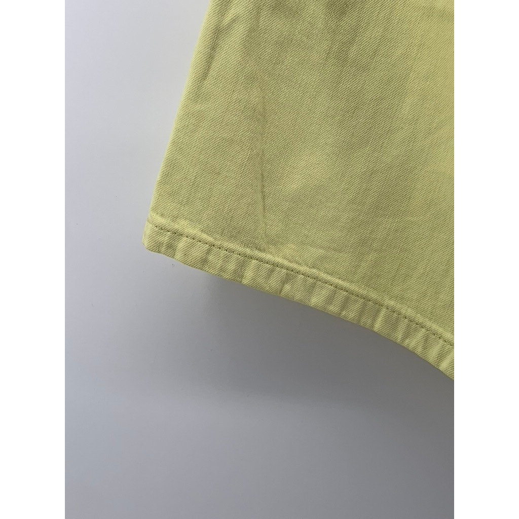 BDG Urban Outfitters Women's Yellow Denim Relaxed-Fit Drawstring Shorts SZ M