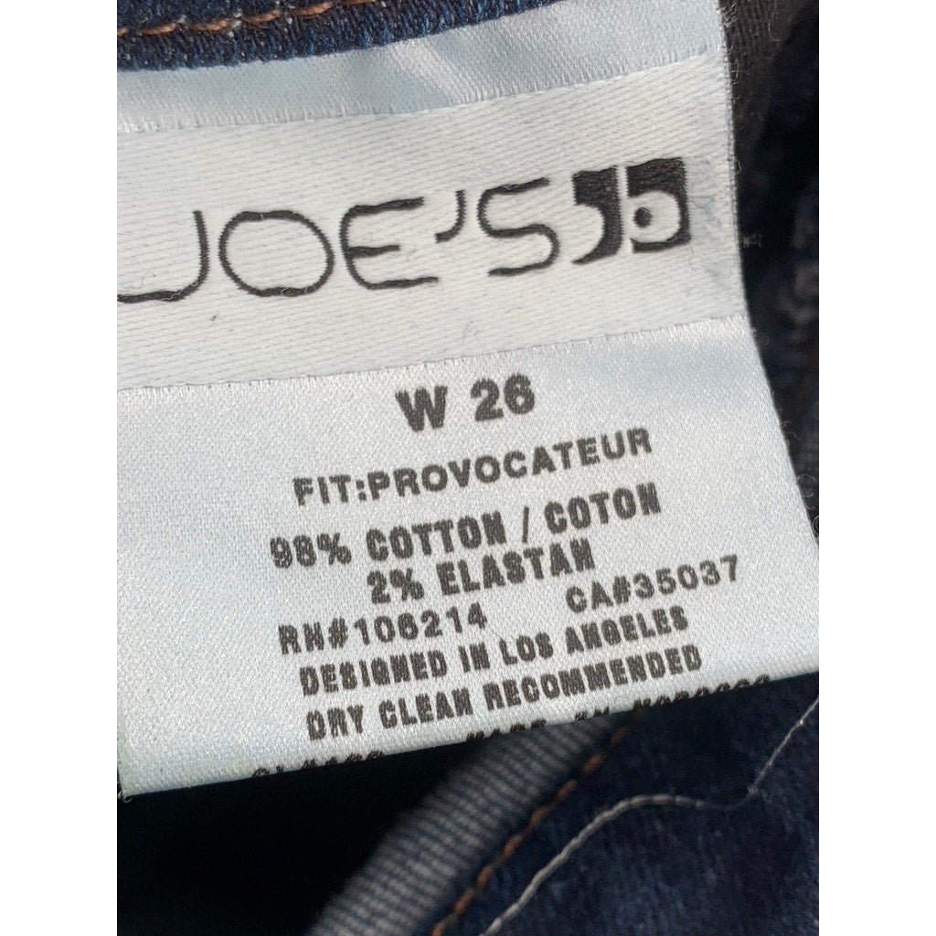 JOE’S Women’s Indigo Blue Denim Mid-Rise Provocateur Bootcut Jeans SZ 26
