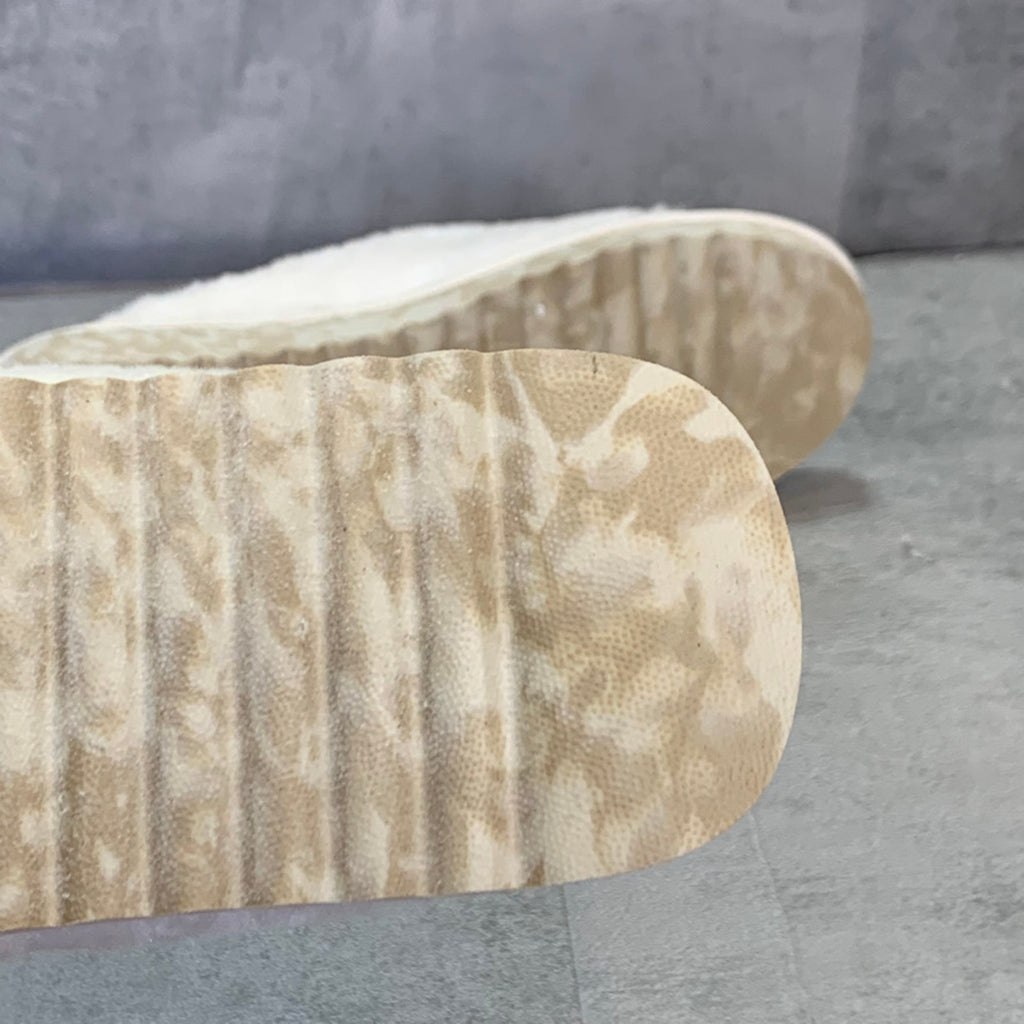 DR. SCHOLL'S Tofu Staycay OG Faux Fur Buckle Slide Sandal SZ 10