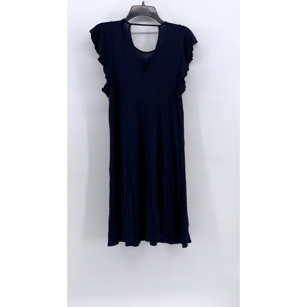THREE DOTS Women's Navy Scoop-Neck Short Sleeve Dress SZ M