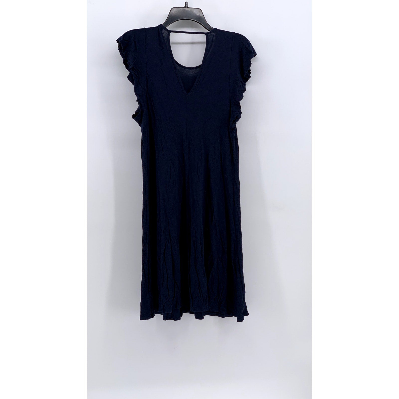 THREE DOTS Women's Navy Scoop-Neck Short Sleeve Dress SZ M