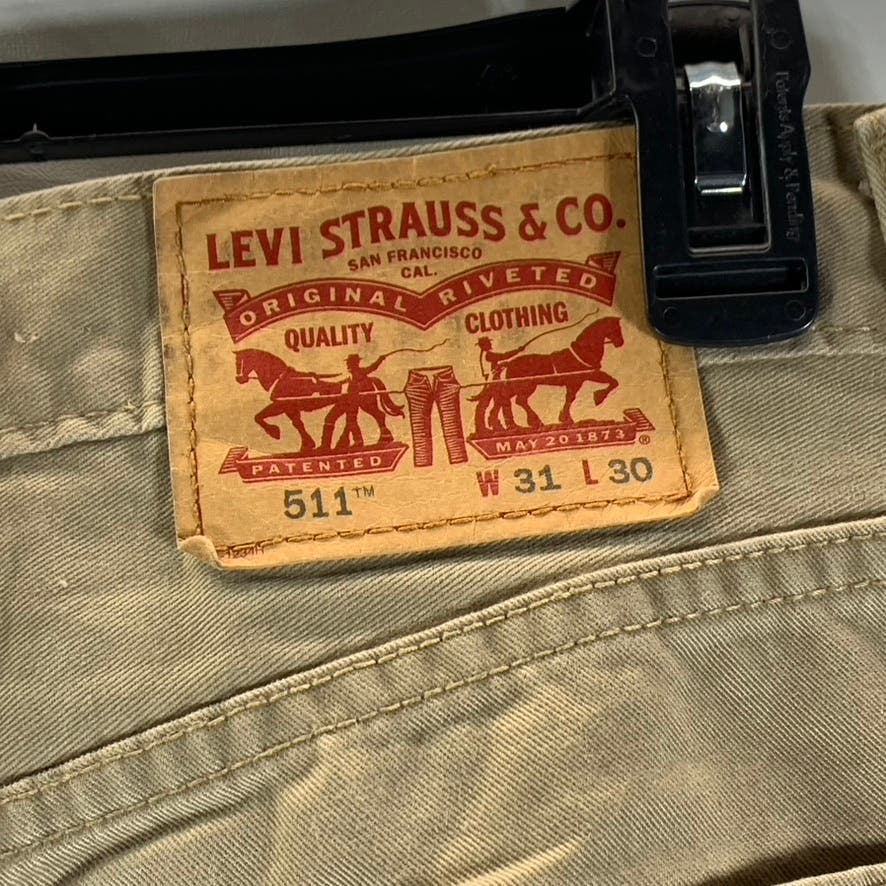 LEVI'S Men's Tan 511 Slim-Fit Five-Pocket Jean SZ 31X30
