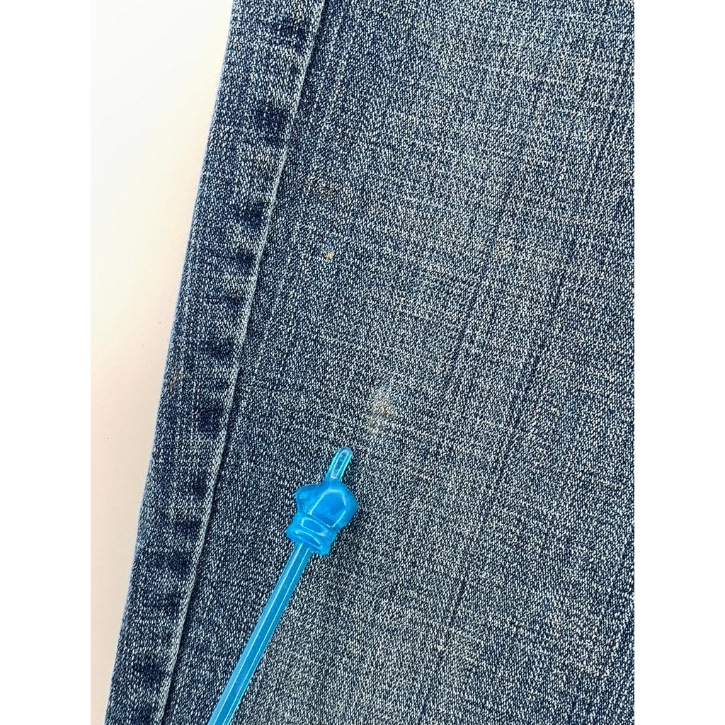 LEVI’S Women’s Blue Denim 505 Straight Cotton-Blend Jeans SZ 4M