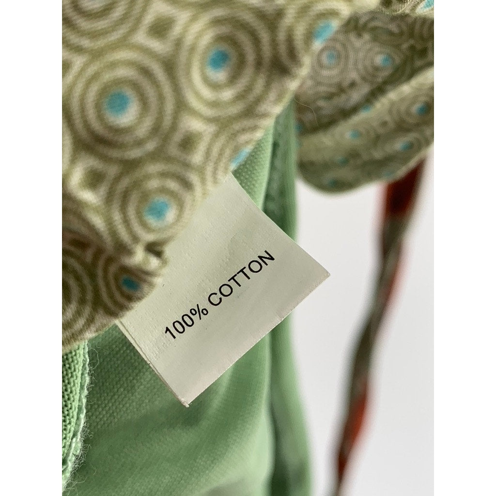 SM WARDROBE Women's Green Fox Print Sleeveless Tie-Back Mini Dress SZ S
