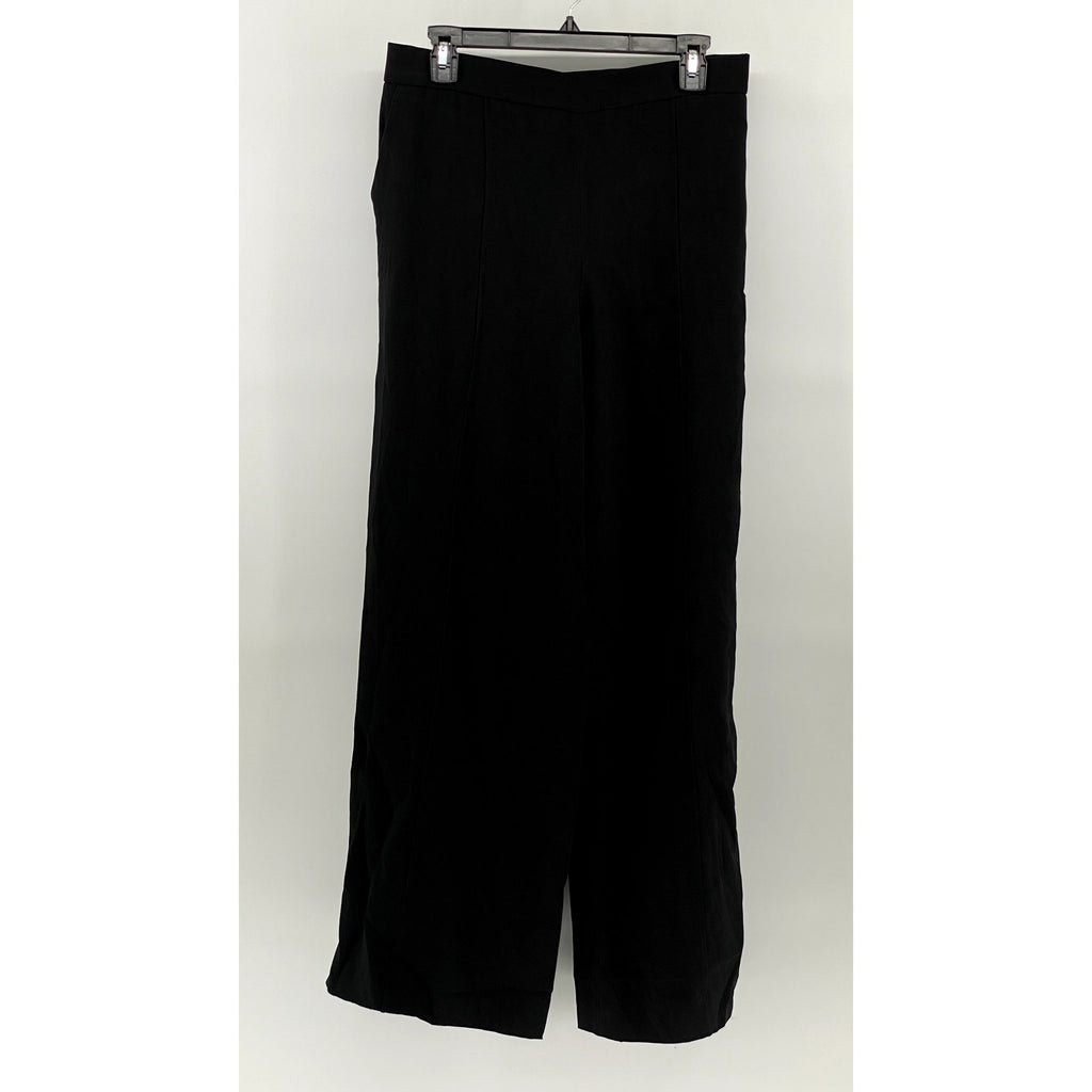 LIVIANA CONI Women's Black Solid Wide-Leg Pull-On Trousers SZ 46(USXL)