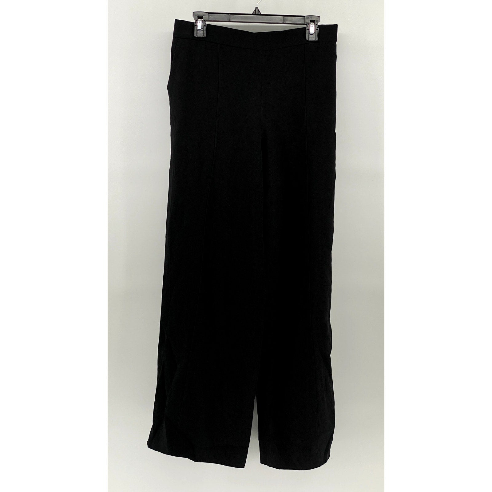 LIVIANA CONI Women's Black Solid Wide-Leg Pull-On Trousers SZ 46(USXL)