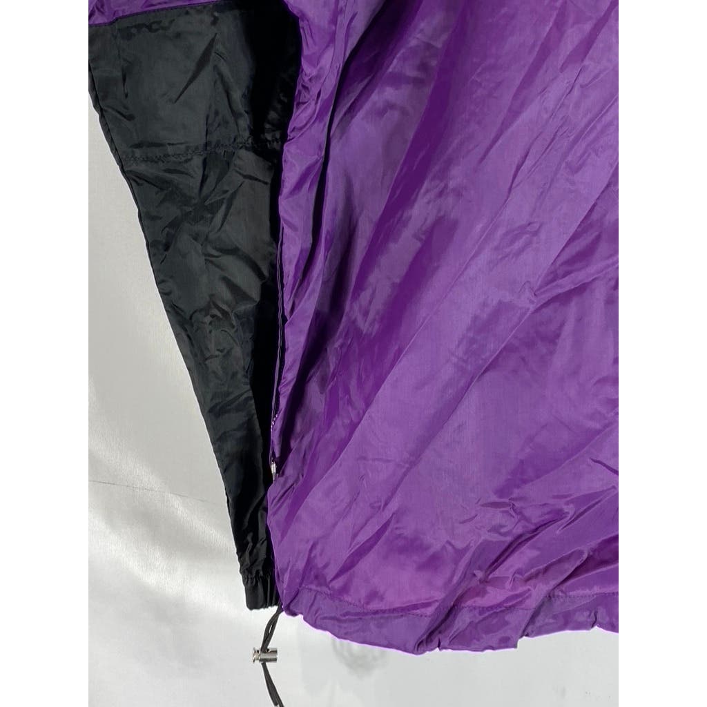 FILLING PIECES Men's Black/Purple Colorblock Zip-Up Lightweight Jacket SZ M