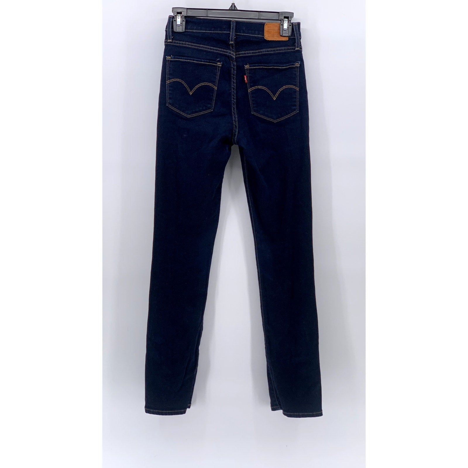 LEVI'S Women's Indigo Blue Denim 724 High-Rise Straight Five-Pocket Jeans SZ 27