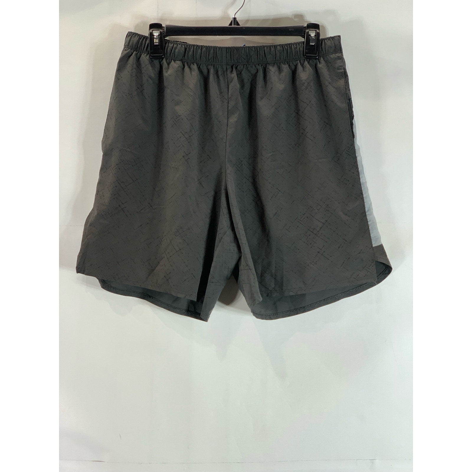 ASCIS Men's Charcoal/Gray Elastic Waist Pull-On Active Track Shorts SZ M