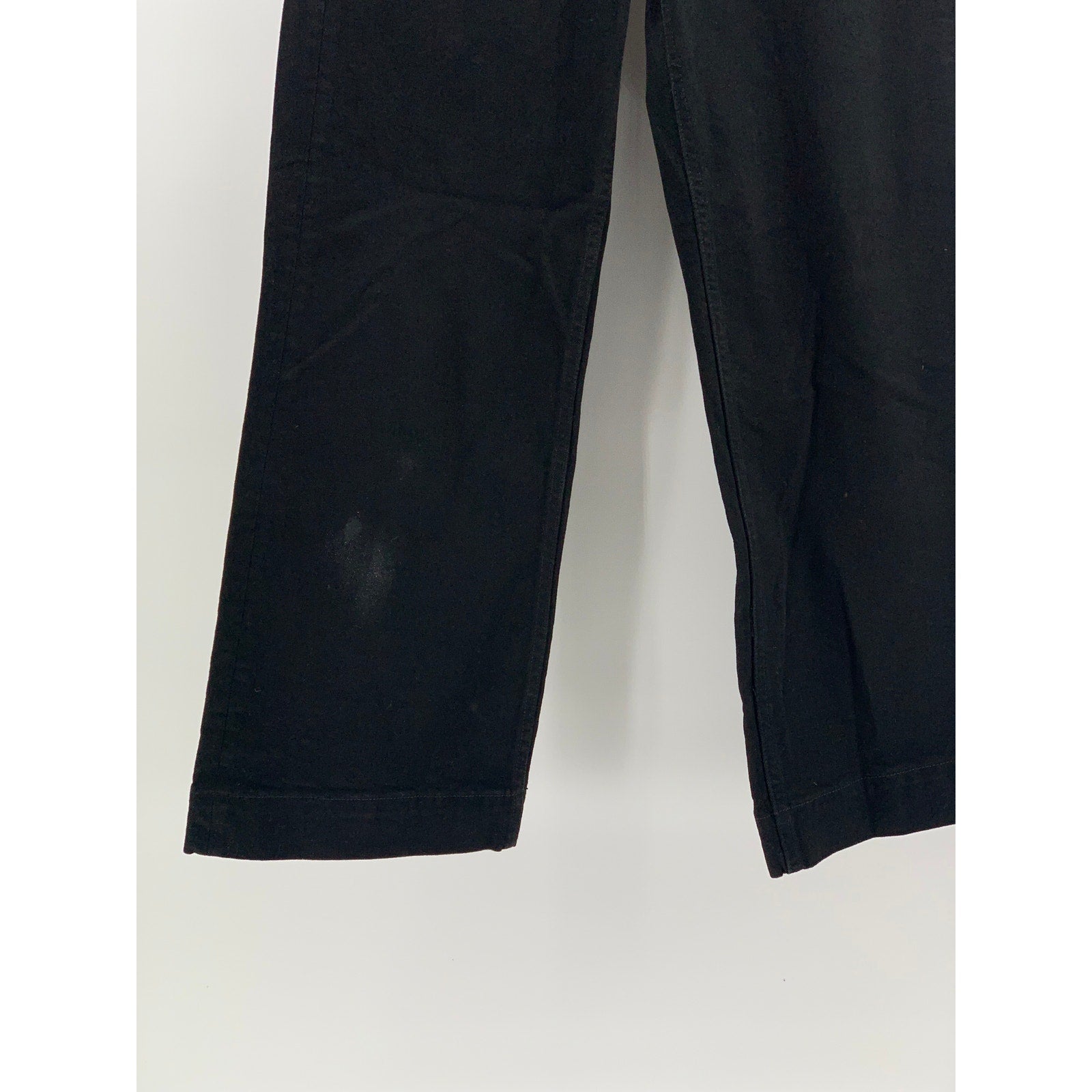 EVERLANE Women's Black Solid Denim Button-Fly The Wide Leg Ankle Jeans SZ 29