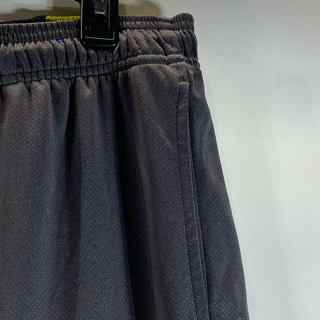 REEBOK Men's Gray/Yellow Elastic Drawstring Waist Pull-On Active Shorts SZ L